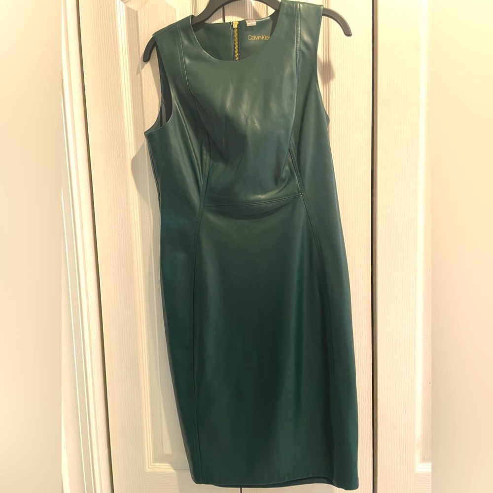 Calvin Klein leather dress, size 8. Brand new.